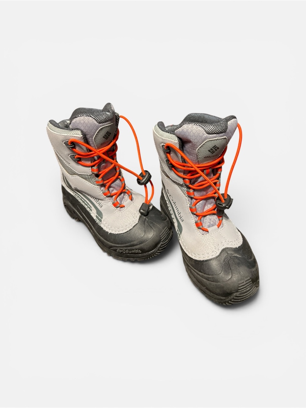 Columbia Kids Gray and Orange Lace-Up Waterproof Snow or Hiking Boots size 1